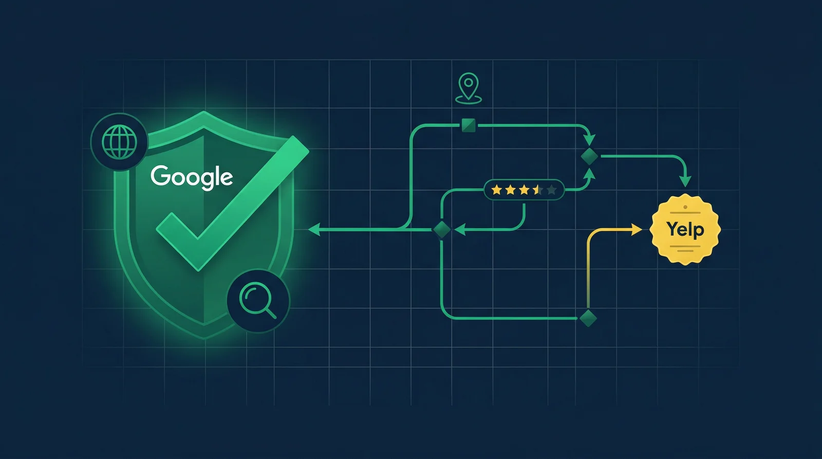 Google vs Yelp decision framework — when Google Reviews is the clear winner and the rare cases where Yelp matters