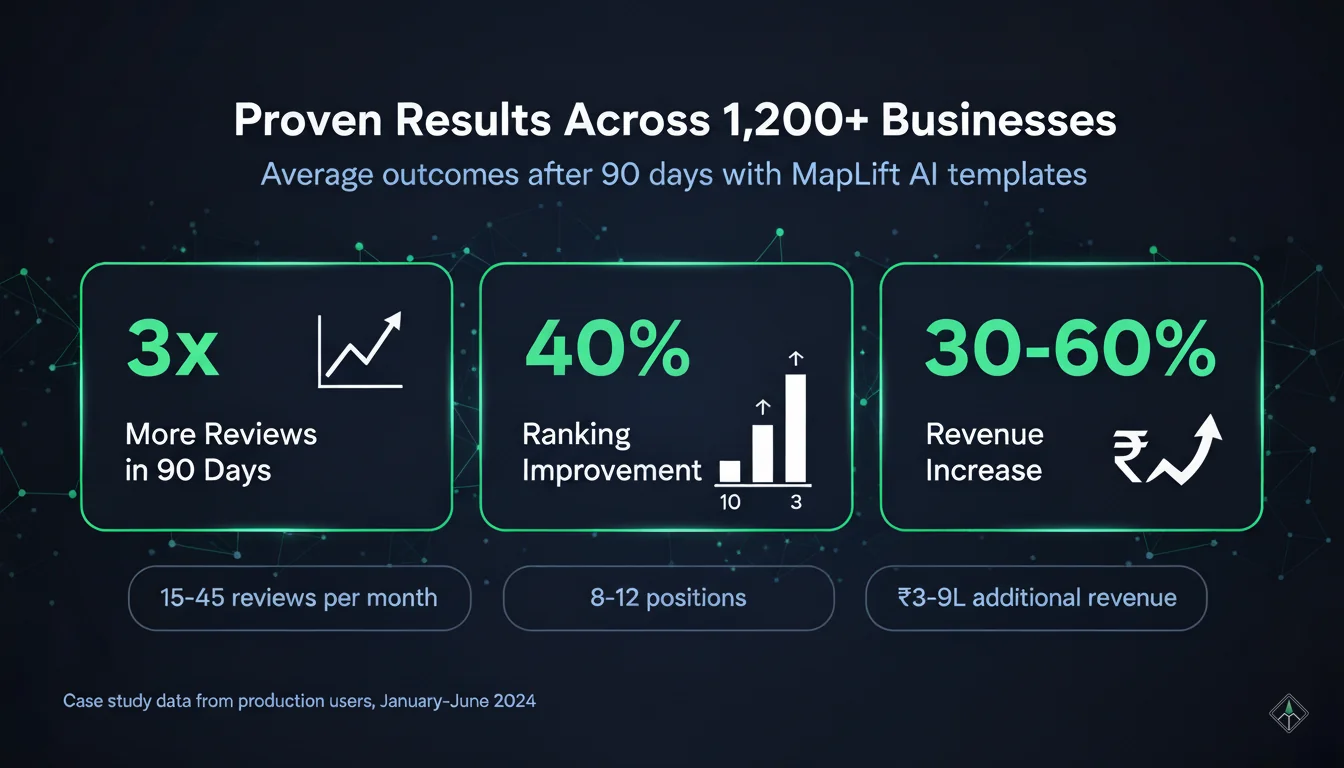 Case Study Results Dashboard - Before & After Rankings - MapLift