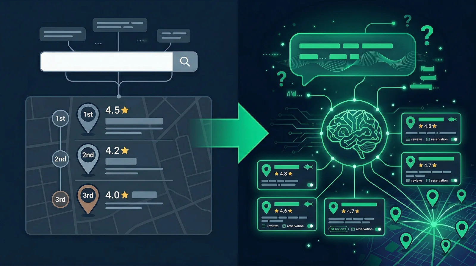 Ask Maps Gemini AI conversational search versus traditional Google Maps keyword search — the paradigm shift in local business discovery